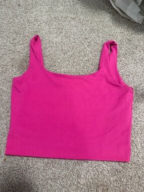 Bright Pink Women's Tank Crop Top